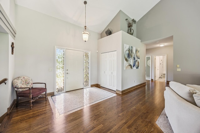 13703 47th St NE, Saint Michael, MN 55376 - entryway with high vaulted ceiling and wood finished floors