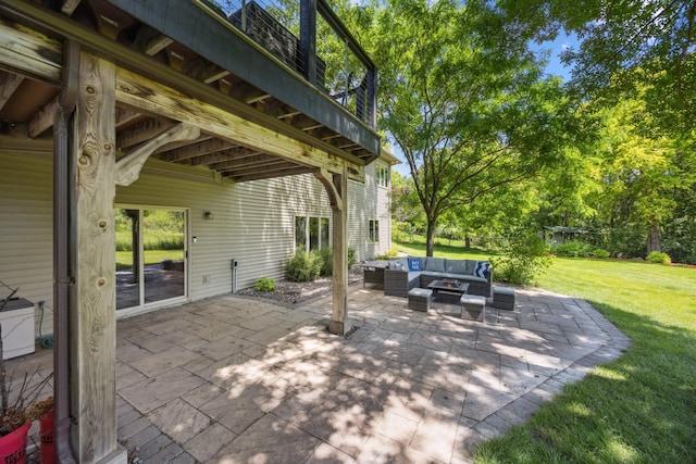 13703 47th St NE, Saint Michael, MN 55376 - view of patio / terrace featuring an outdoor living space