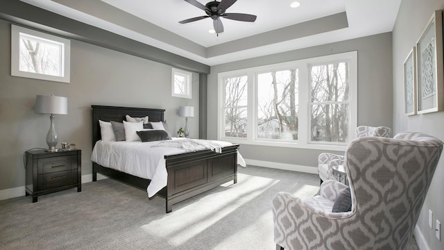 3163 Christopher Ln, Shoreview, MN 55126 - bedroom featuring carpet, ceiling fan, and recessed lighting