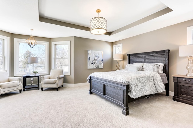 3163 Christopher Ln, Shoreview, MN 55126 - carpeted bedroom with baseboards and a tray ceiling