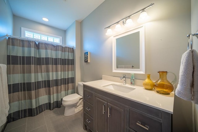 35337 County 24th Blvd, Warsaw Twp, MN 55009 - bathroom featuring vanity, tile patterned floors, and a shower with shower curtain