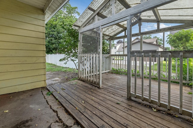 515 Lincoln St, Winona, MN 55987 - wooden deck featuring a sunroom