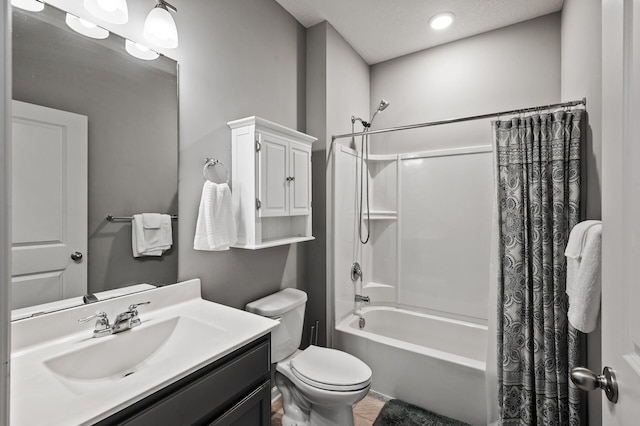 4870 Copper Ridge Dr, Woodbury, MN 55129 - full bathroom with shower / bath combination with curtain, vanity, and tile patterned flooring