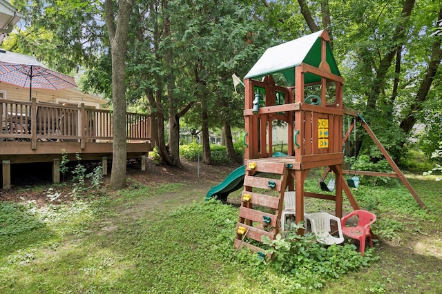 1610 63rd St, Chanhassen, MN 55331 - view of play area with a deck