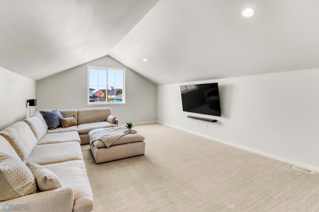 6176 Marigold Loop S, Fargo, ND 58104 - carpeted living room with lofted ceiling and baseboards