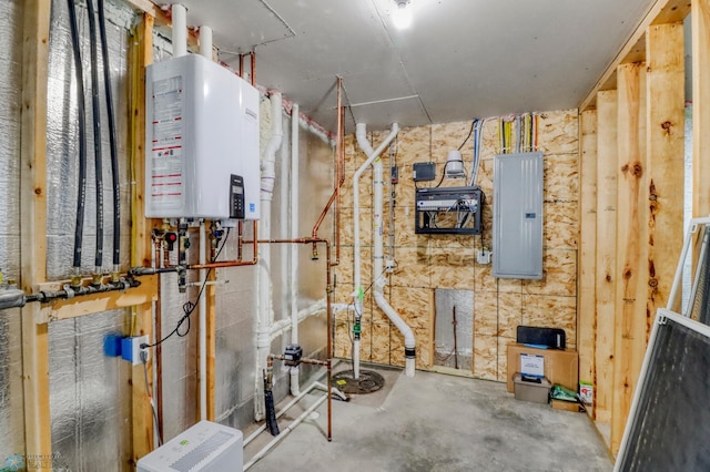 6176 Marigold Loop S, Fargo, ND 58104 - utility room featuring electric panel and tankless water heater
