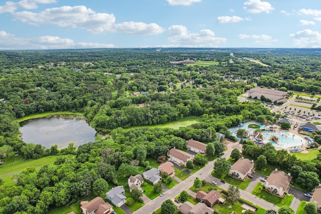 1318 Windcrest Ave, Eagan, MN 55123 - aerial view of a heavily wooded area and a large body of water