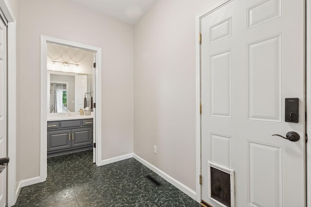17964 Fresno St NW, Elk River, MN 55330 - hall with dark floors and baseboards