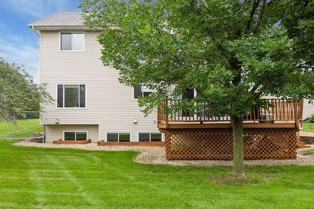 17964 Fresno St NW, Elk River, MN 55330 - back of property featuring a deck and a shingled roof