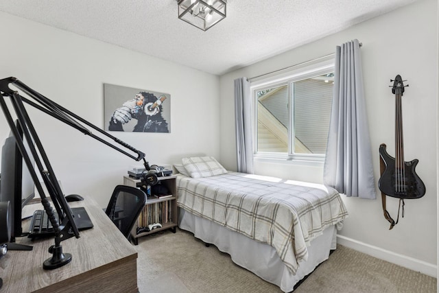 9743 Hemlock Ln N, Maple Grove, MN 55369 - bedroom with carpet, a textured ceiling, and an office area