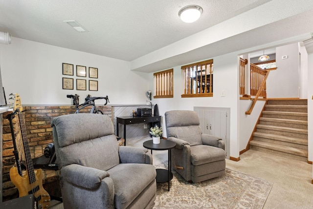 9743 Hemlock Ln N, Maple Grove, MN 55369 - living room with light colored carpet and stairway