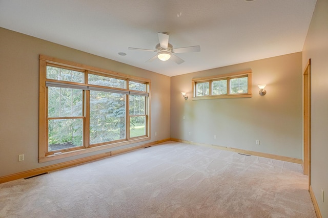 442 Wren Ln, Hudson, WI 54016 - spare room featuring light colored carpet and ceiling fan