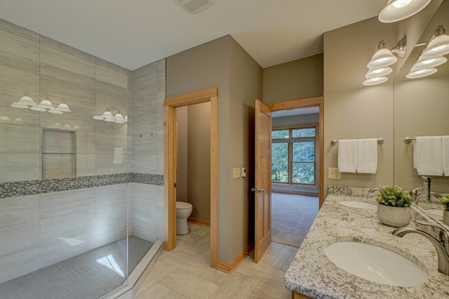 442 Wren Ln, Hudson, WI 54016 - bathroom with double vanity and a walk in shower