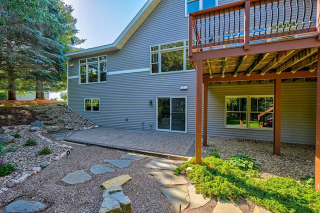 442 Wren Ln, Hudson, WI 54016 - rear view of house featuring a patio area and a deck