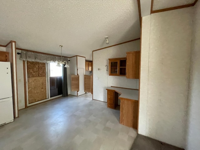 21344 County Road 11, Crosby, MN 56441 - unfurnished living room featuring ornamental molding and a textured ceiling