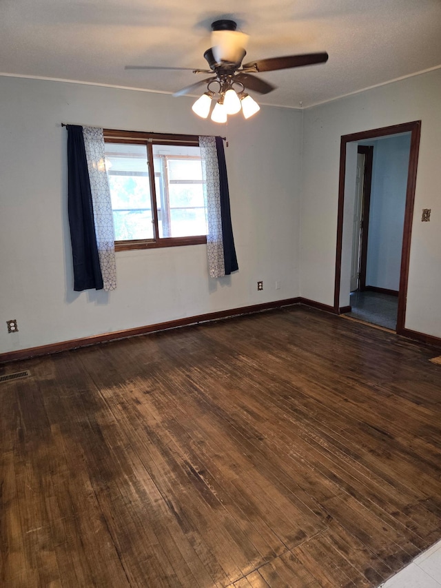 658 Bellows St, Saint Paul, MN 55107 - spare room with dark wood-type flooring and ceiling fan