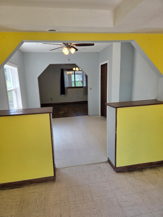 658 Bellows St, Saint Paul, MN 55107 - additional living space featuring ceiling fan and light floors