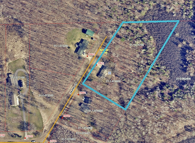 39631 342nd Ln, Aitkin, MN 56431 - aerial view of property's location featuring property boundaries highlighted