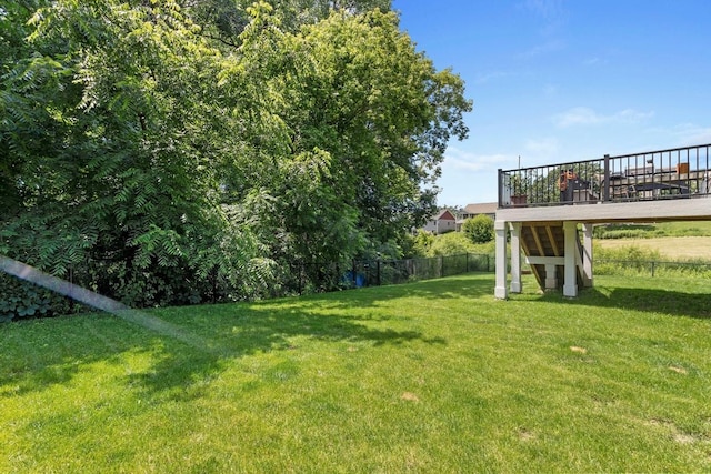 2065 Pleasant Dr, Prescott, WI 54021 - view of yard featuring a deck
