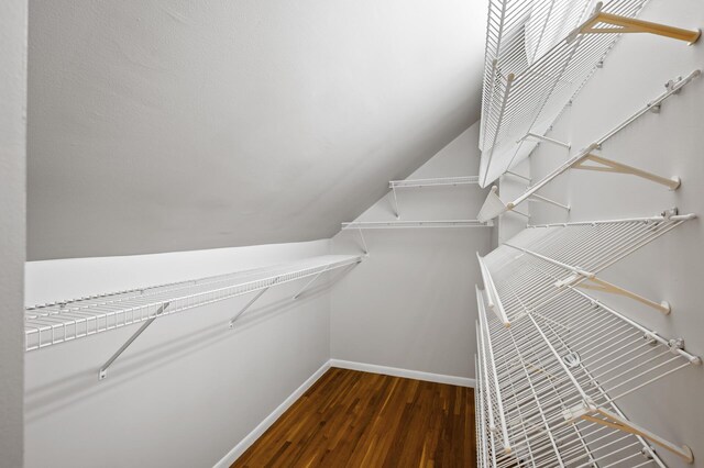 5321 Park Ave, Minneapolis, MN 55417 - walk in closet with wood finished floors and lofted ceiling