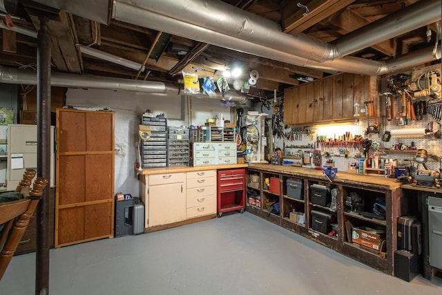 6770 County Road 65 NE, Deer River, MN 56636 - unfinished below grade area featuring a workshop area