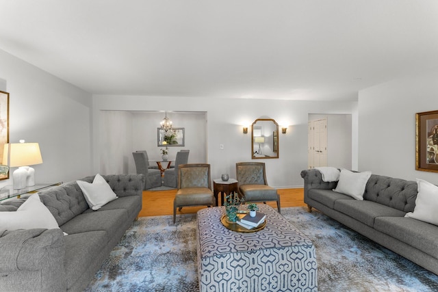 4380 Brookside Ct Unit 103, Edina, MN 55436 - living room featuring a chandelier and wood finished floors