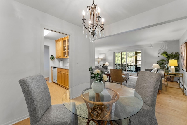 4380 Brookside Ct Unit 103, Edina, MN 55436 - dining space featuring light wood finished floors and a chandelier