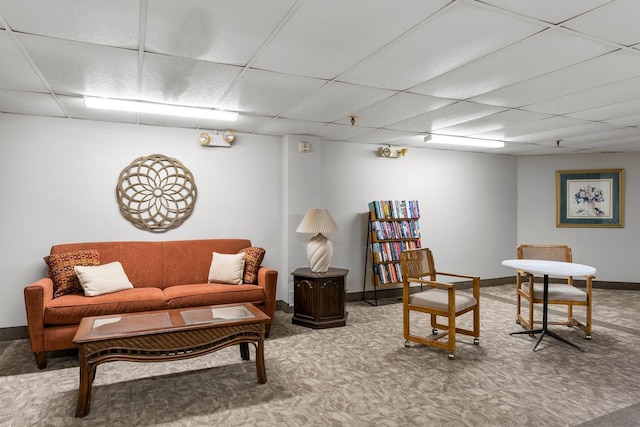 4380 Brookside Ct Unit 103, Edina, MN 55436 - carpeted living room featuring a drop ceiling