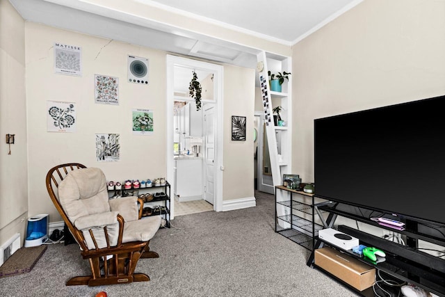 702 11th St, Duluth, MN 55805 - sitting room featuring carpet floors and baseboards