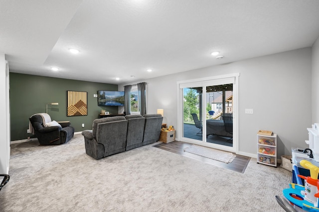 1126 Stonebridge Path, Jordan, MN 55352 - living room featuring recessed lighting and carpet