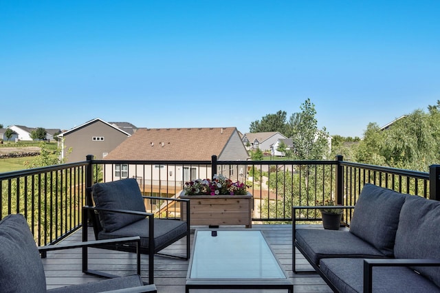 1126 Stonebridge Path, Jordan, MN 55352 - wooden terrace featuring a residential view