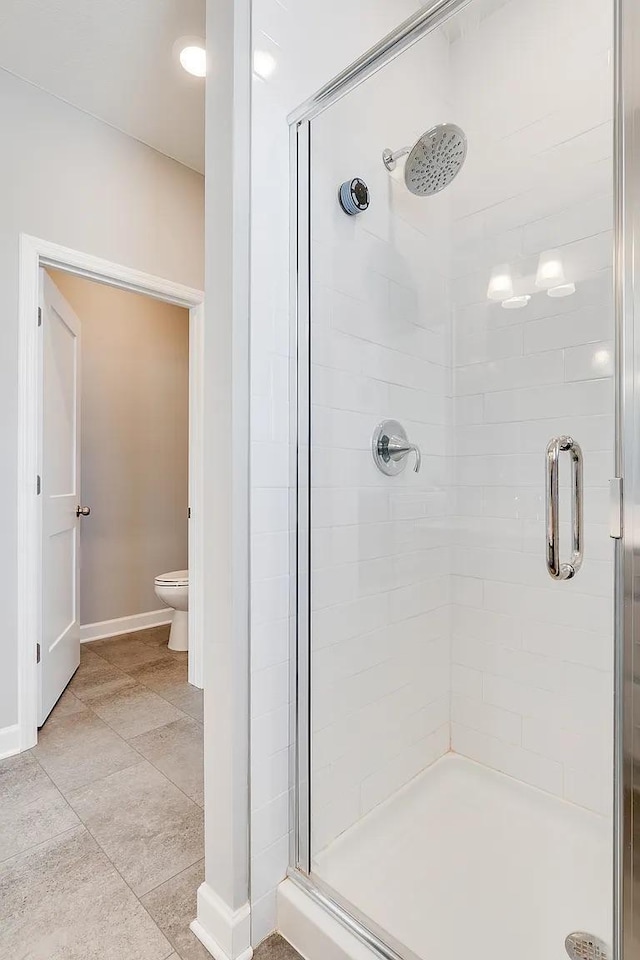 8251 62nd St, Bay South, Cottage Grove, MN 55016 - full bathroom with a shower stall and tile patterned flooring