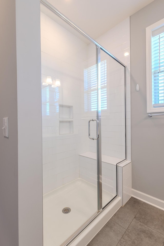 8251 62nd St, Bay South, Cottage Grove, MN 55016 - bathroom with a shower stall and tile patterned flooring