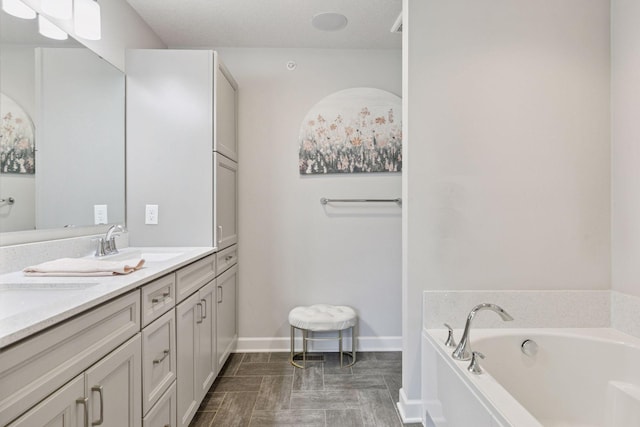 4297 Corn Silk Ln, Woodbury, MN 55129 - full bathroom with double vanity and a garden tub