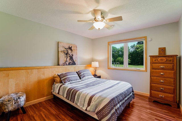 2064 141st Ln NE, Ham Lake, MN 55304 - bedroom featuring wood finished floors and ceiling fan