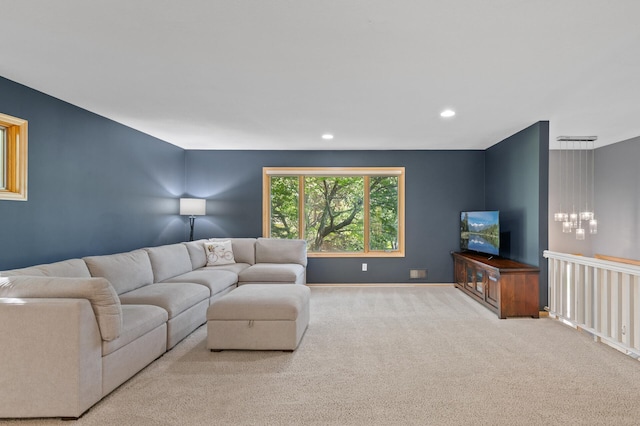 9610 28th Ave N, Plymouth, MN 55441 - living area with carpet floors and recessed lighting