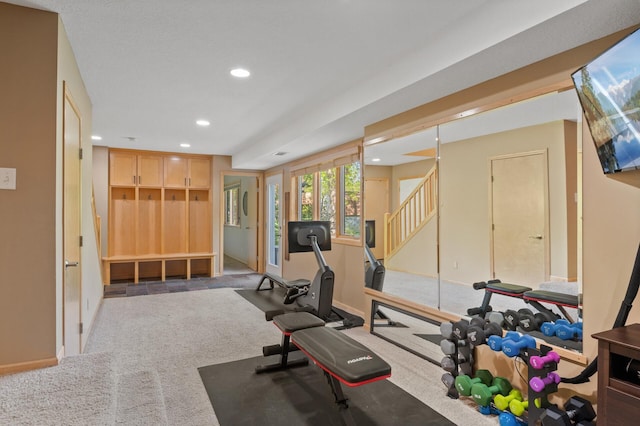 9610 28th Ave N, Plymouth, MN 55441 - workout area featuring recessed lighting and baseboards