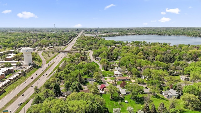 9610 28th Ave N, Plymouth, MN 55441 - aerial view of a main thoroughfare and a large body of water