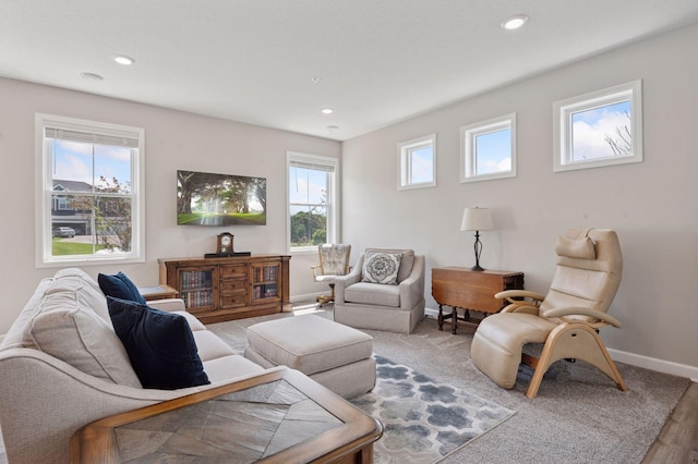 10888 Territorial Trl, Dayton, MN 55369 - living area featuring plenty of natural light, recessed lighting, and wood finished floors