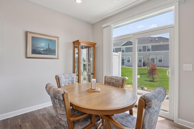10888 Territorial Trl, Dayton, MN 55369 - dining area with wood finished floors and recessed lighting