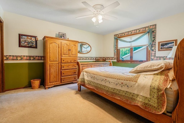 2711 Cedar Ave, Holmen, WI 54636 - bedroom featuring light carpet and a ceiling fan