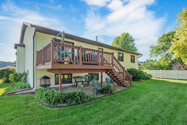 2711 Cedar Ave, Holmen, WI 54636 - back of house featuring a deck and stairway