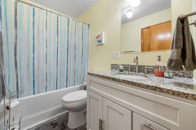 426 3rd Ave E, West Fargo, ND 58078 - bathroom with vanity, shower / bath combination with curtain, and wood finished floors