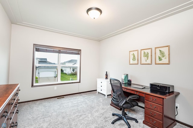 3137 6th St E, West Fargo, ND 58078 - carpeted home office featuring baseboards