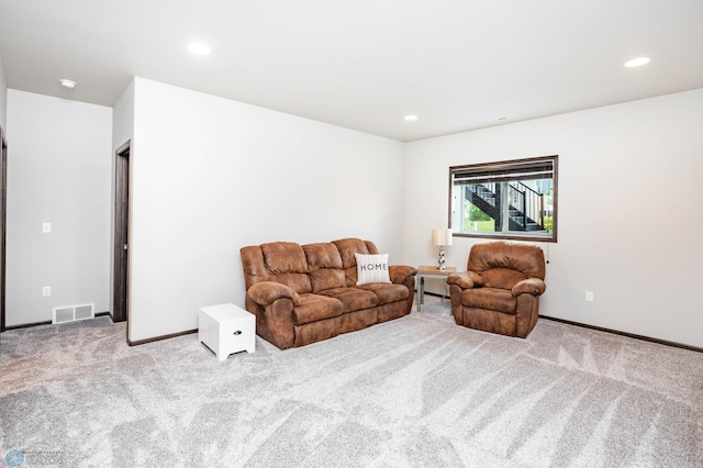 3137 6th St E, West Fargo, ND 58078 - carpeted living room featuring recessed lighting and baseboards