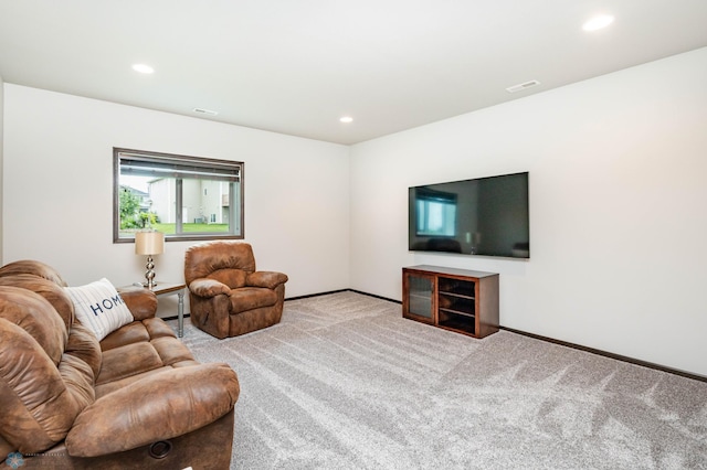 3137 6th St E, West Fargo, ND 58078 - carpeted living room with baseboards and recessed lighting