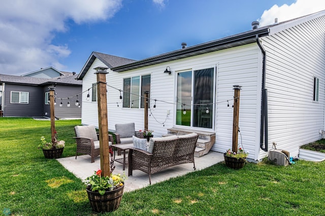 8827 Northern Lights Ave, Horace, ND 58047 - rear view of house with a patio area and a lawn