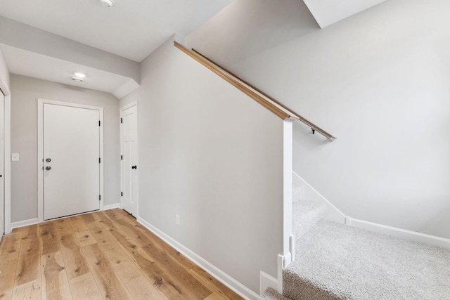 7419 E Ramsey Pkwy NW, Ramsey, MN 55303 - foyer featuring stairs and light wood-type flooring
