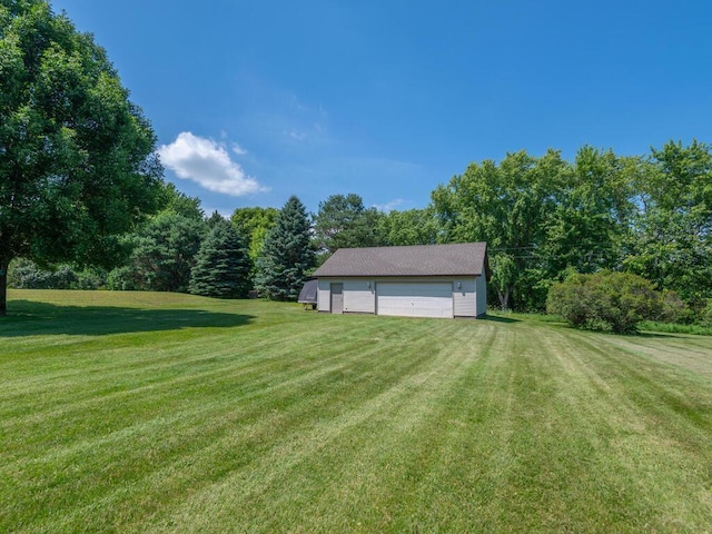 13680 57th St NE, Saint Michael, MN 55376 - view of grassy yard with a garage and an outdoor structure