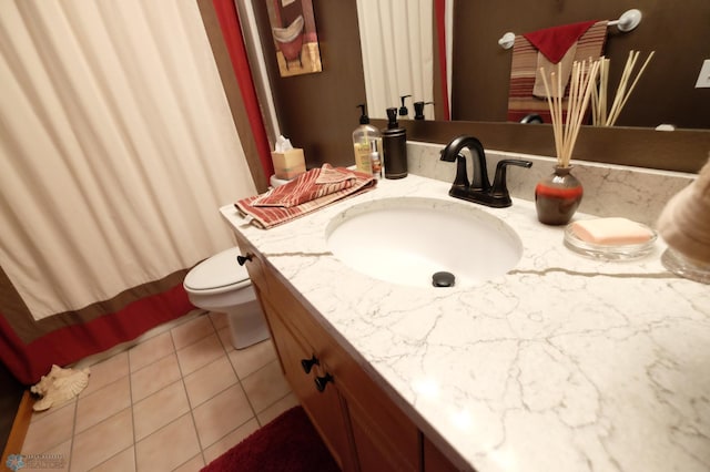 1815 49th St S, Fargo, ND 58103 - bathroom with tile patterned flooring, vanity, and a shower with curtain